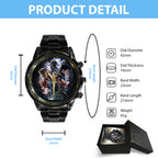 Final Fantasy VII Revelation Black Stainless Steel Watch – GNE6895