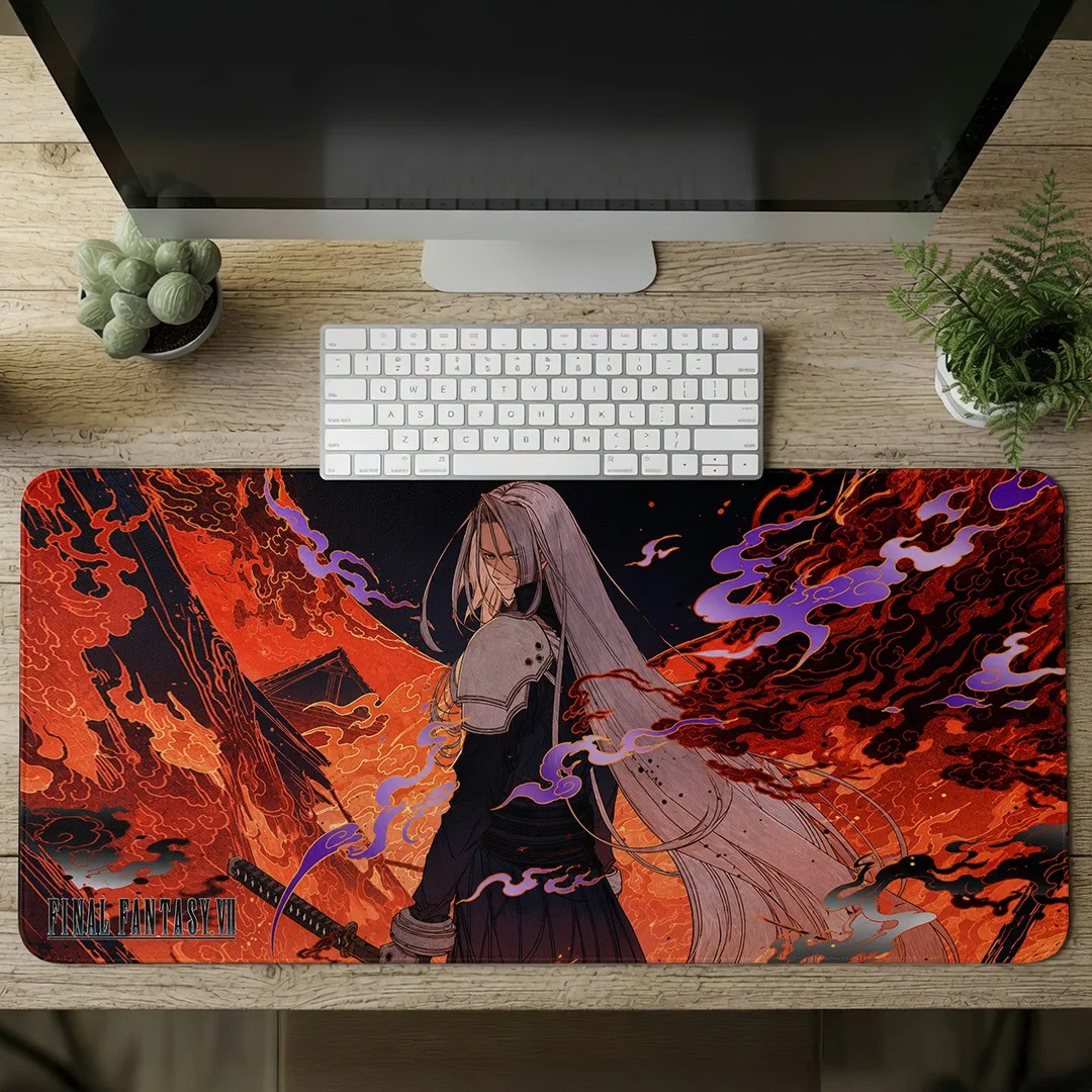 Final Fantasy VII x Sephiroth Custom Gaming Desk Mat – GNE8267