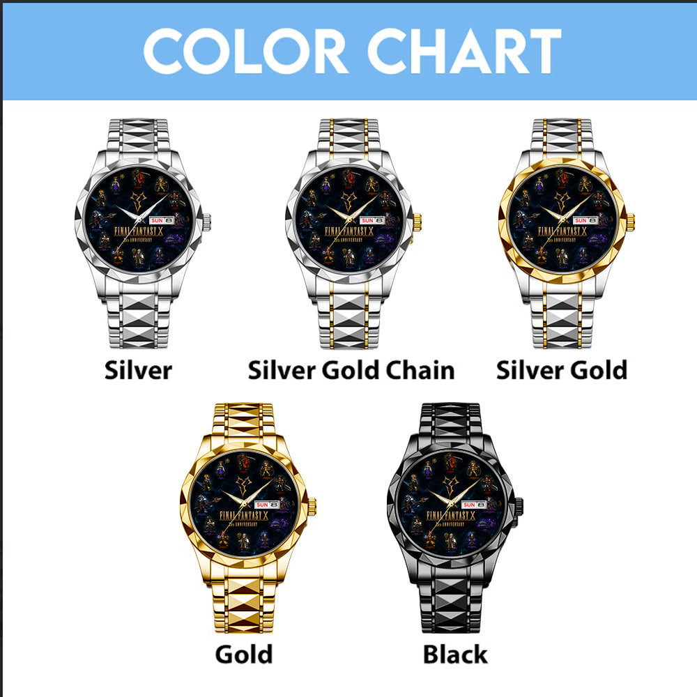 Final Fantasy X 25th Anniversary Alloy Luxury Quartz Watch – GNE7851
