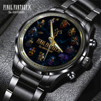 Final Fantasy X 25th Anniversary Black Stainless Steel Watch – GNE7852