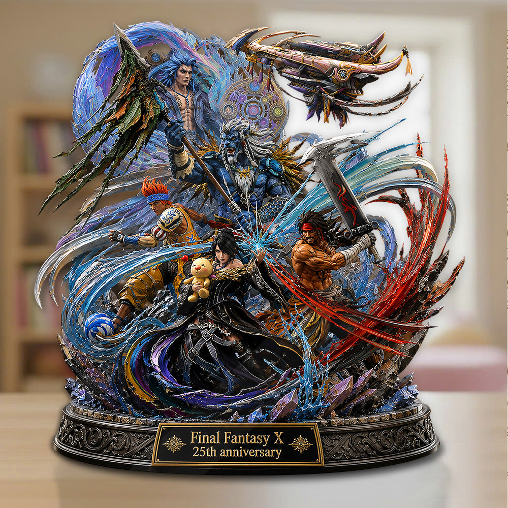 Final Fantasy X 25th Anniversary Custom Shape Acrylic Plaque – GNE7713