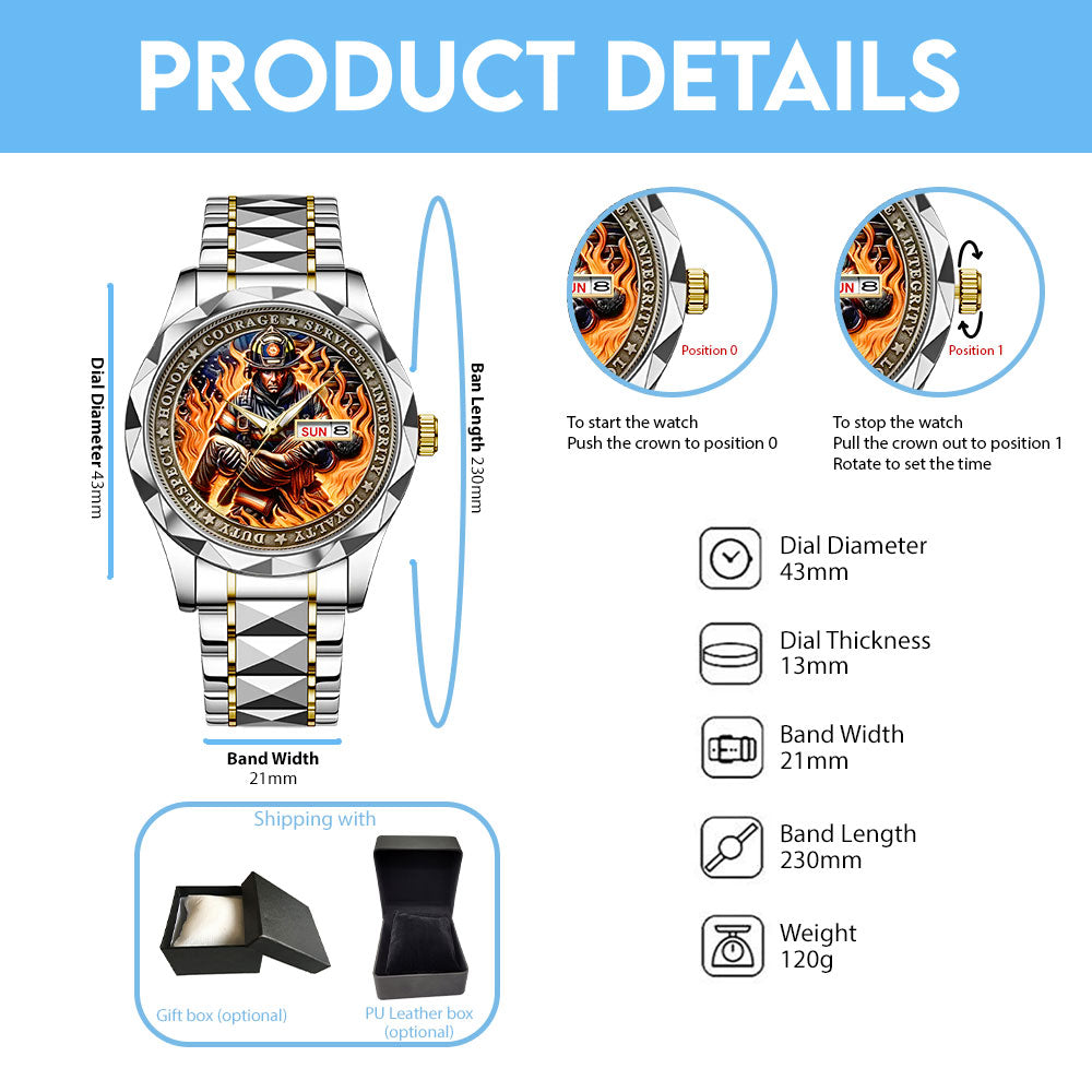 Firefighter Alloy Luxury Quartz Watch – TANTN 14863