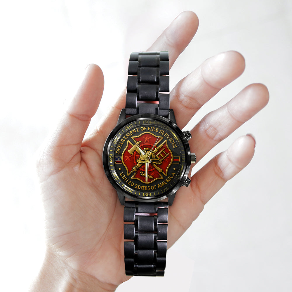Firefighter Black Stainless Steel Watch – TANTN15622