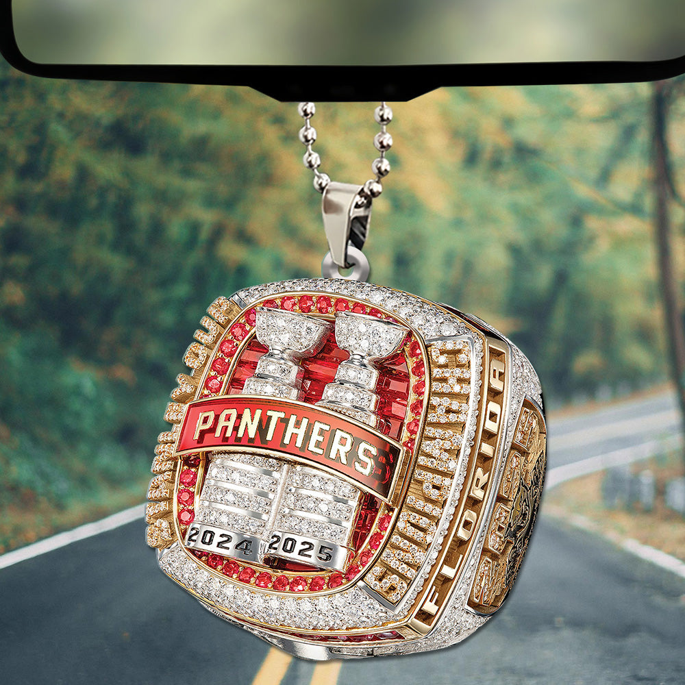 Florida Panthers Custom Shape 2-sided Acrylic Car Ornament – TANTN17248