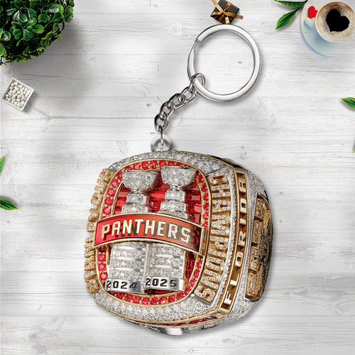 Florida Panthers Custom Shape 2-sided Keychain – TANTN17249