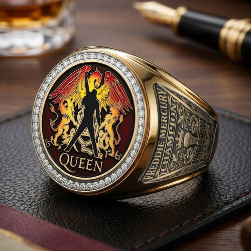 Freddie Mercury 3D Engraved Ring – TMTHU7074