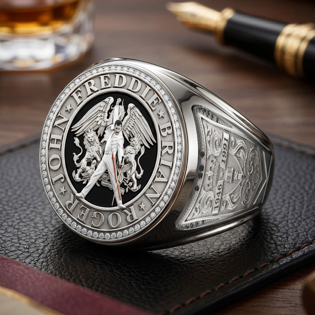 Freddie Mercury 3D Engraved Ring – TMTHU7075