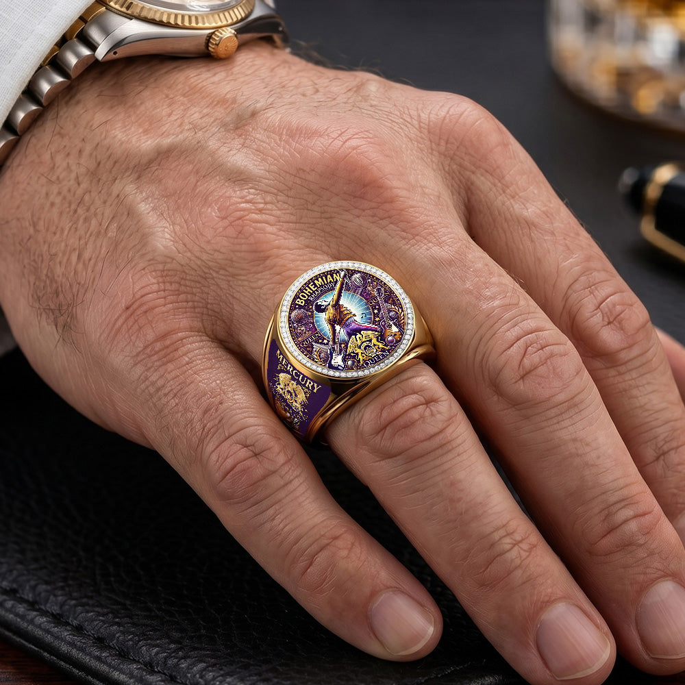Freddie Mercury 3D Engraved Ring – TMTHU8070