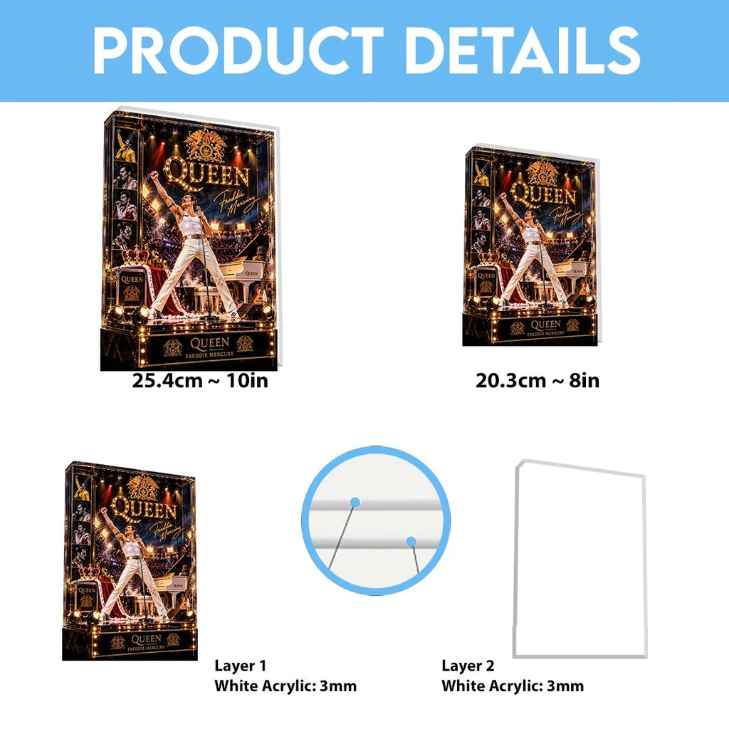 Freddie Mercury Custom Shape Acrylic Light Box – TANTN25985