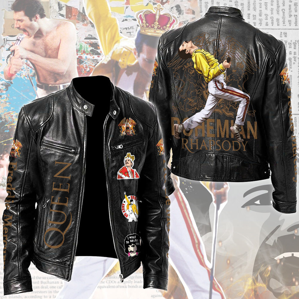 Freddie Mercury Motorcycle Leather Jacket – TMTHU5562