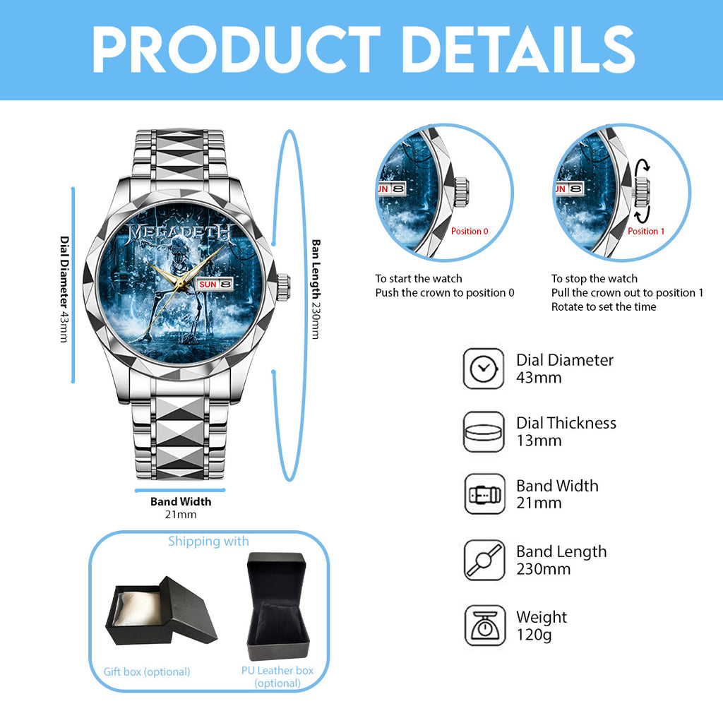 Megadeth Alloy Luxury Quartz Watch – GNE8037