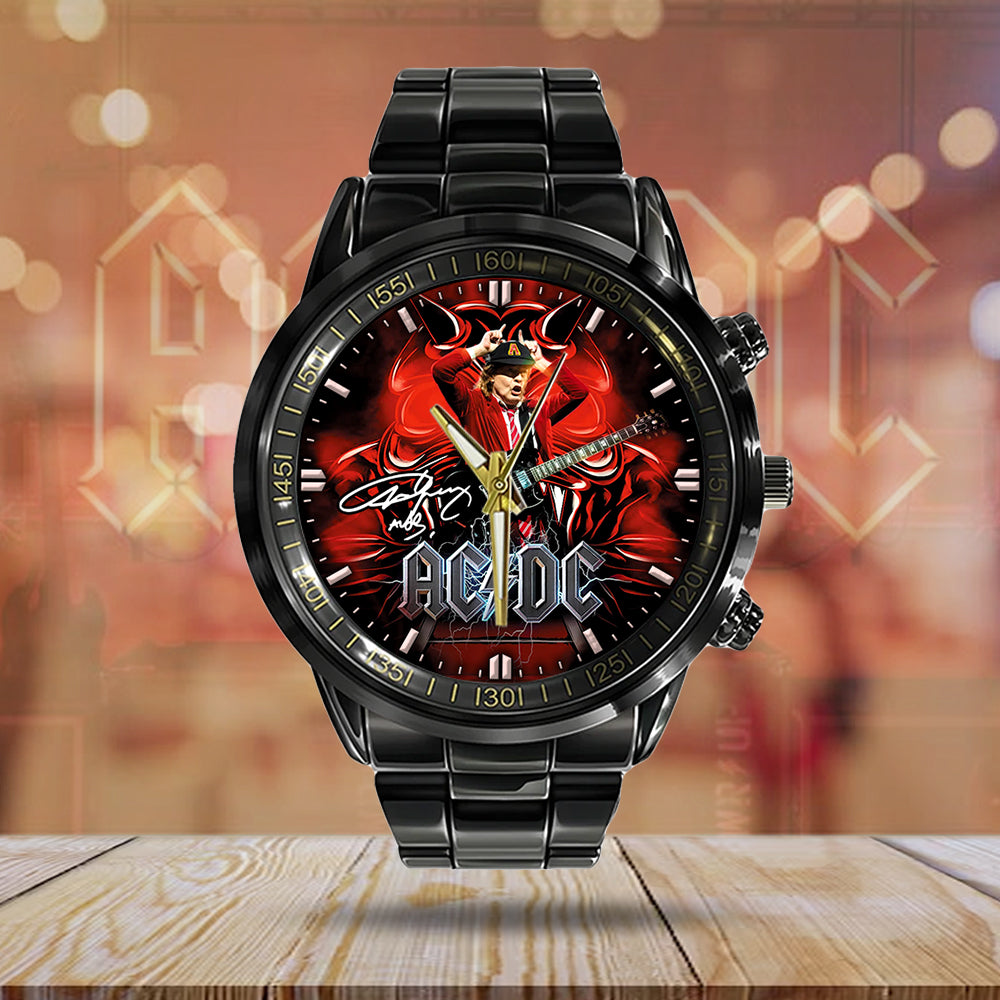 AC/DC Black Stainless Steel Watch – GNE 969