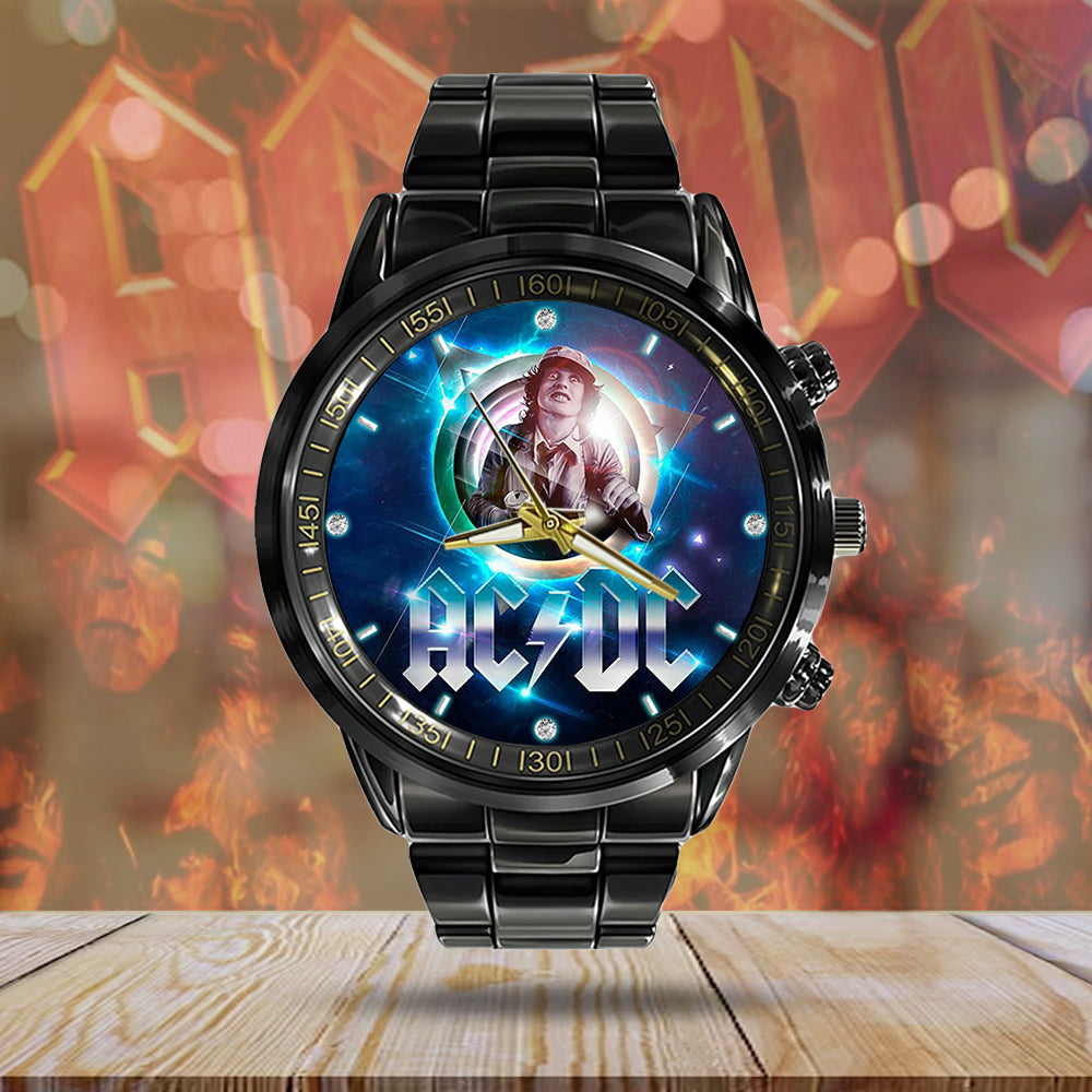 AC/DC x Angus Young Black Stainless Steel Watch – GNE 971