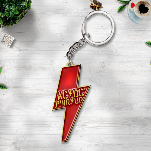 AC/DC Custom Shape 2-sided Keychain – GNENEW775