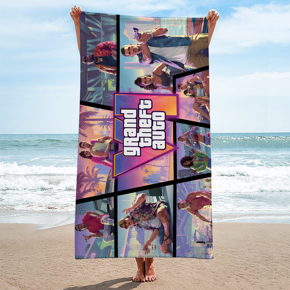 Grand Theft Auto VI Rectangle Beach Towel – TANTN24030