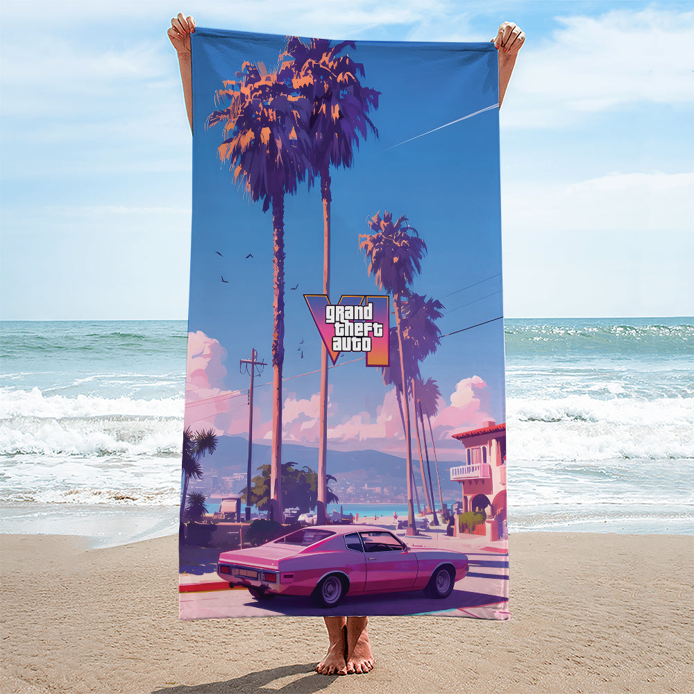 Grand Theft Auto VI Rectangle Beach Towel – TANTN24041