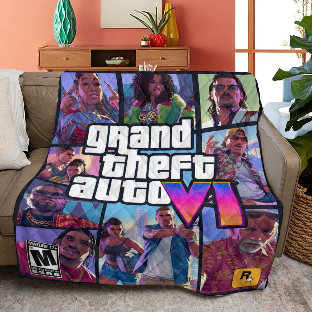 Grand Theft Auto VI Quilt Blanket – TANTN24032