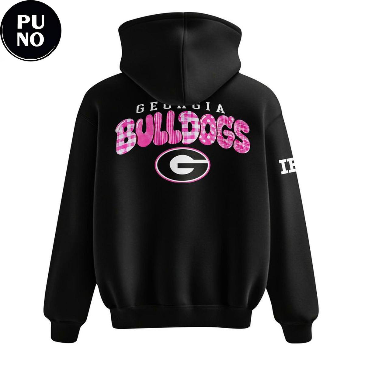 Georgia Bulldogs 2026 Breast Cancer Awareness Hoodie T-Shirt