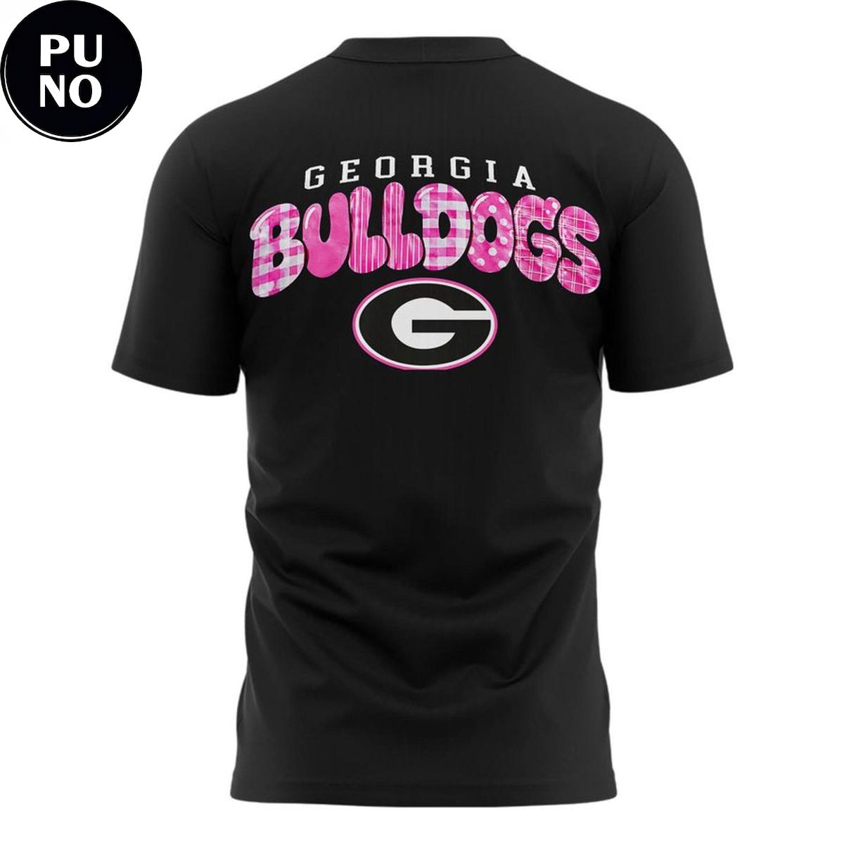 Georgia Bulldogs 2026 Breast Cancer Awareness Hoodie T-Shirt