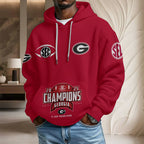 Georgia Bulldogs Football 2025 SEC Champions 3D Unisex Waffle Hoodie – HOATT15027
