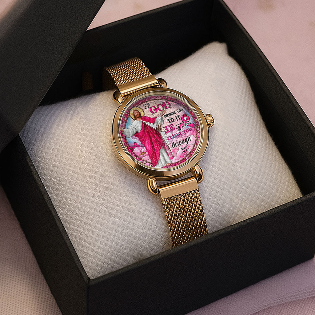 Breast Cancer Awareness Mesh Strap Quartz Watch – HOATT12480