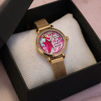 Breast Cancer Awareness Mesh Strap Quartz Watch – HOATT12480