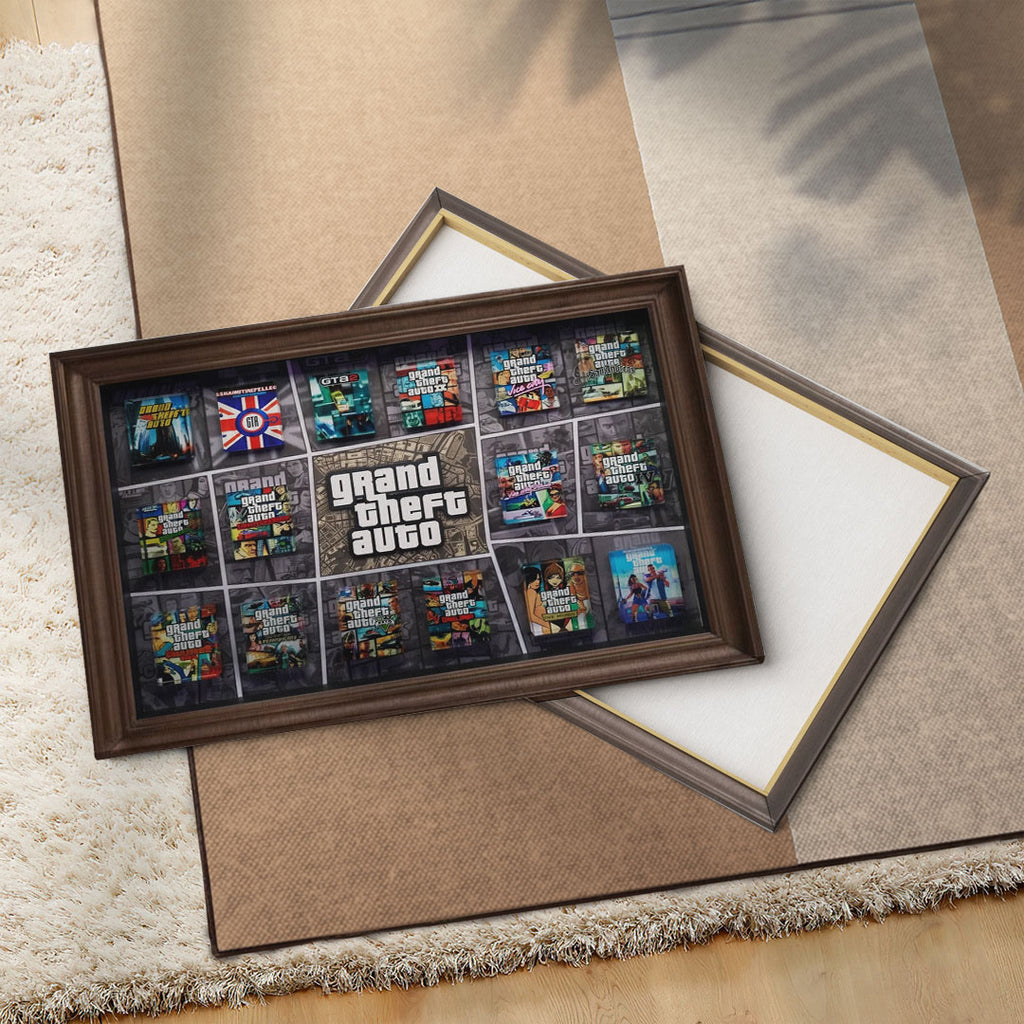 Grand Theft Auto Rectangle Canvas With Inner Frame – TMTHU7395