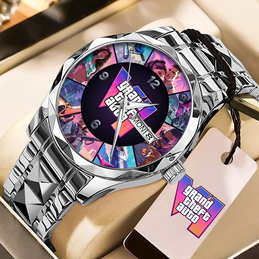 Grand Theft Auto VI Alloy Luxury Quartz Watch – GNE7919