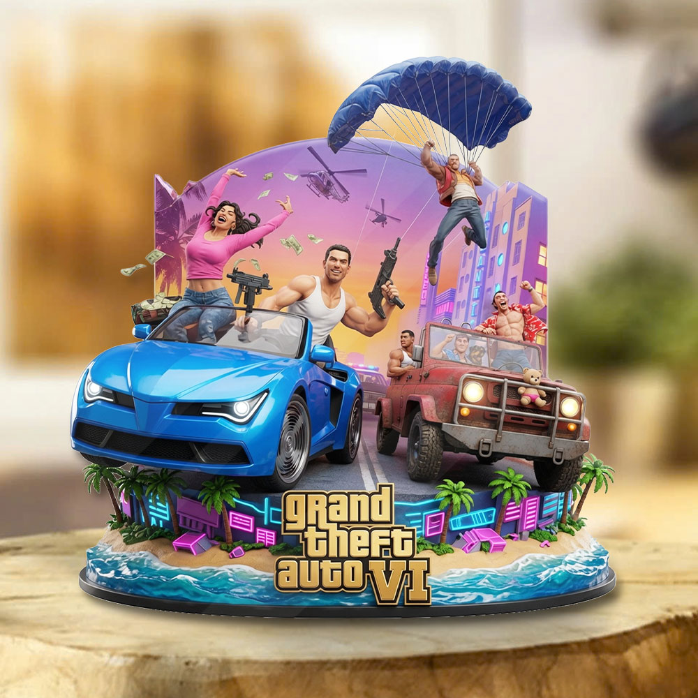 Grand Theft Auto VI Custom Shape Acrylic Plaque – TMTHU7403