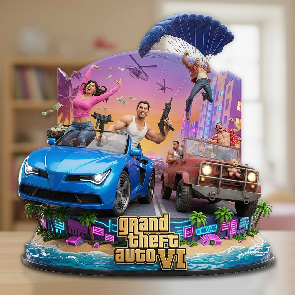 Grand Theft Auto VI Custom Shape Acrylic Plaque – TMTHU7403