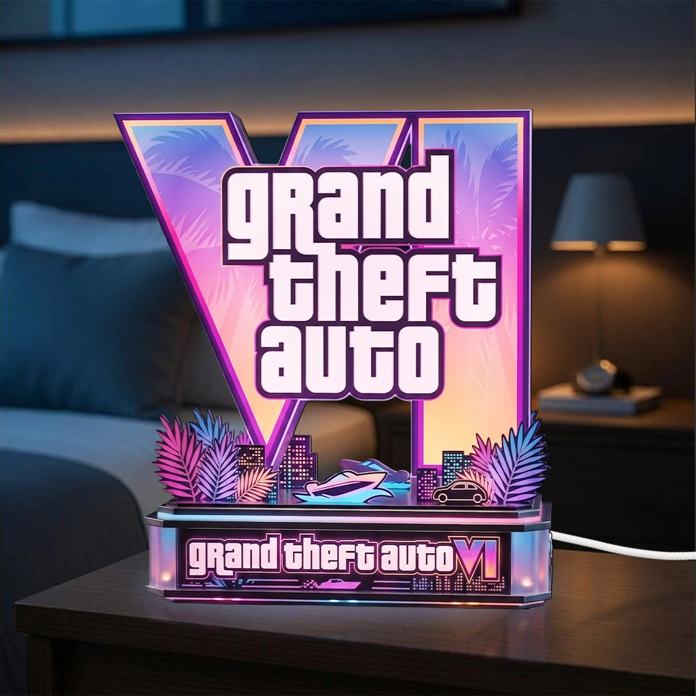 Grand Theft Auto VI Custom Shape Acrylic Light Box – TMTHU7496