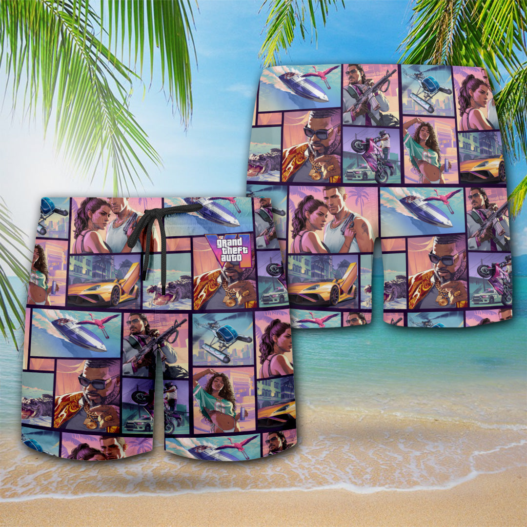 Grand Theft Auto VI 3D Hawaiian Apparel – GNE7233