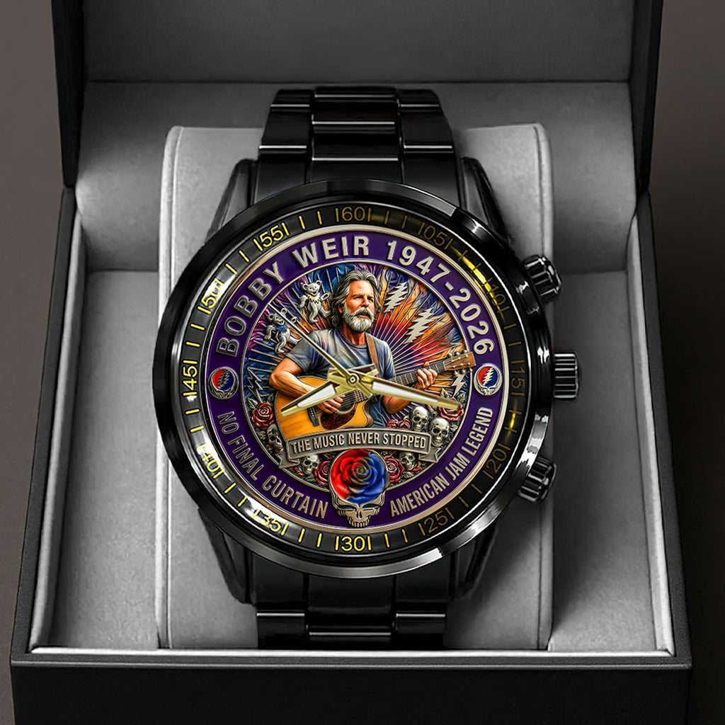 Grateful Dead x Bob Weir Black Stainless Steel Watch – HOATT15722