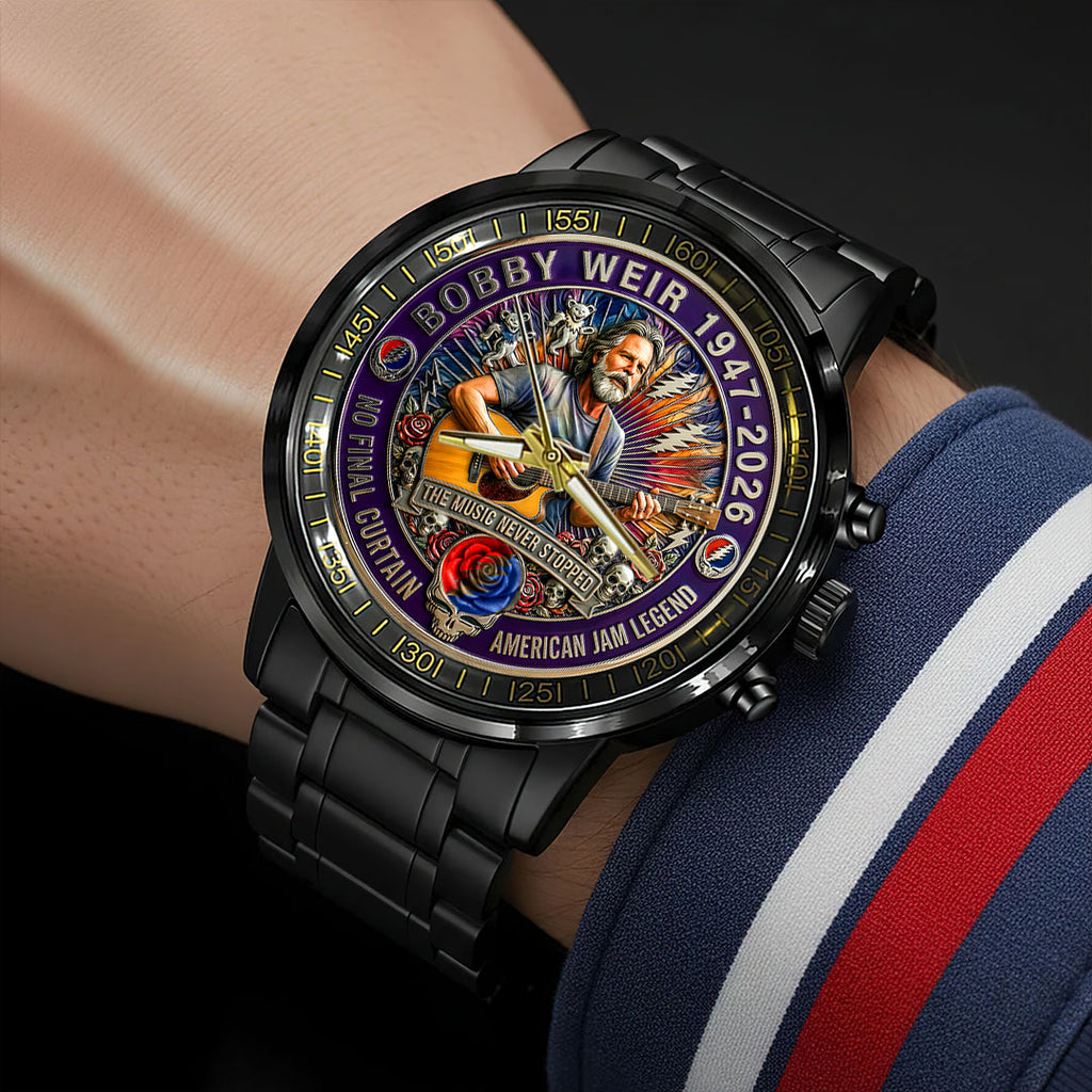 Grateful Dead x Bob Weir Black Stainless Steel Watch – HOATT15722