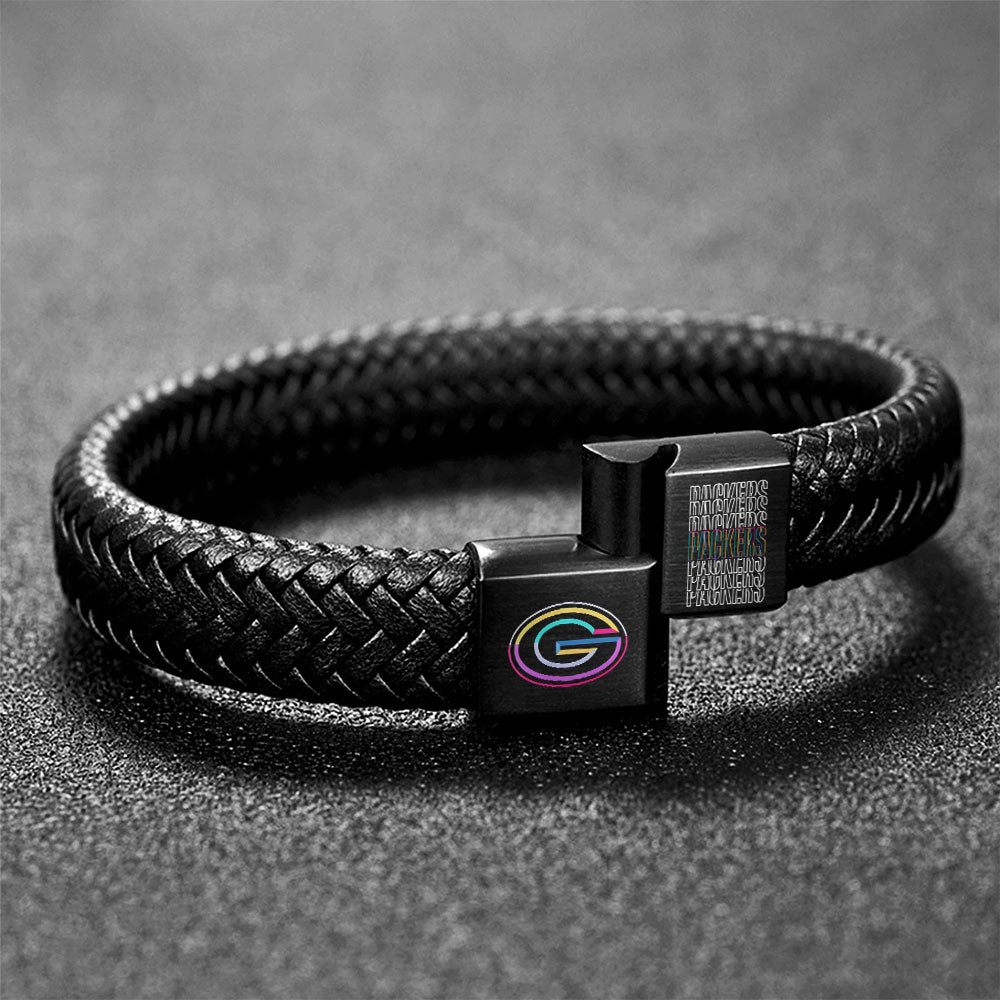 Green Bay Packers Crucial Catch 2025 Braided Leather Bracelet – TANTN15922