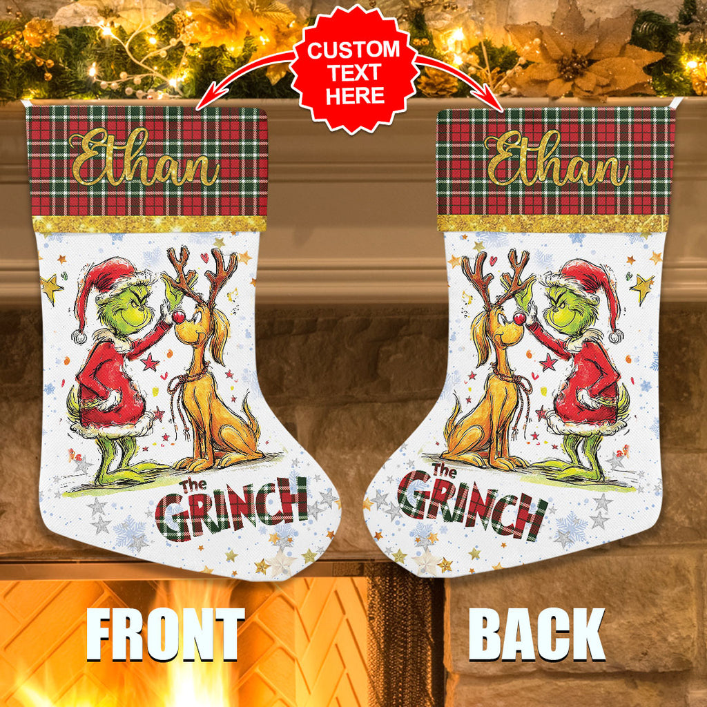 Personalized The Grinch Christmas Stocking – HOATT14098