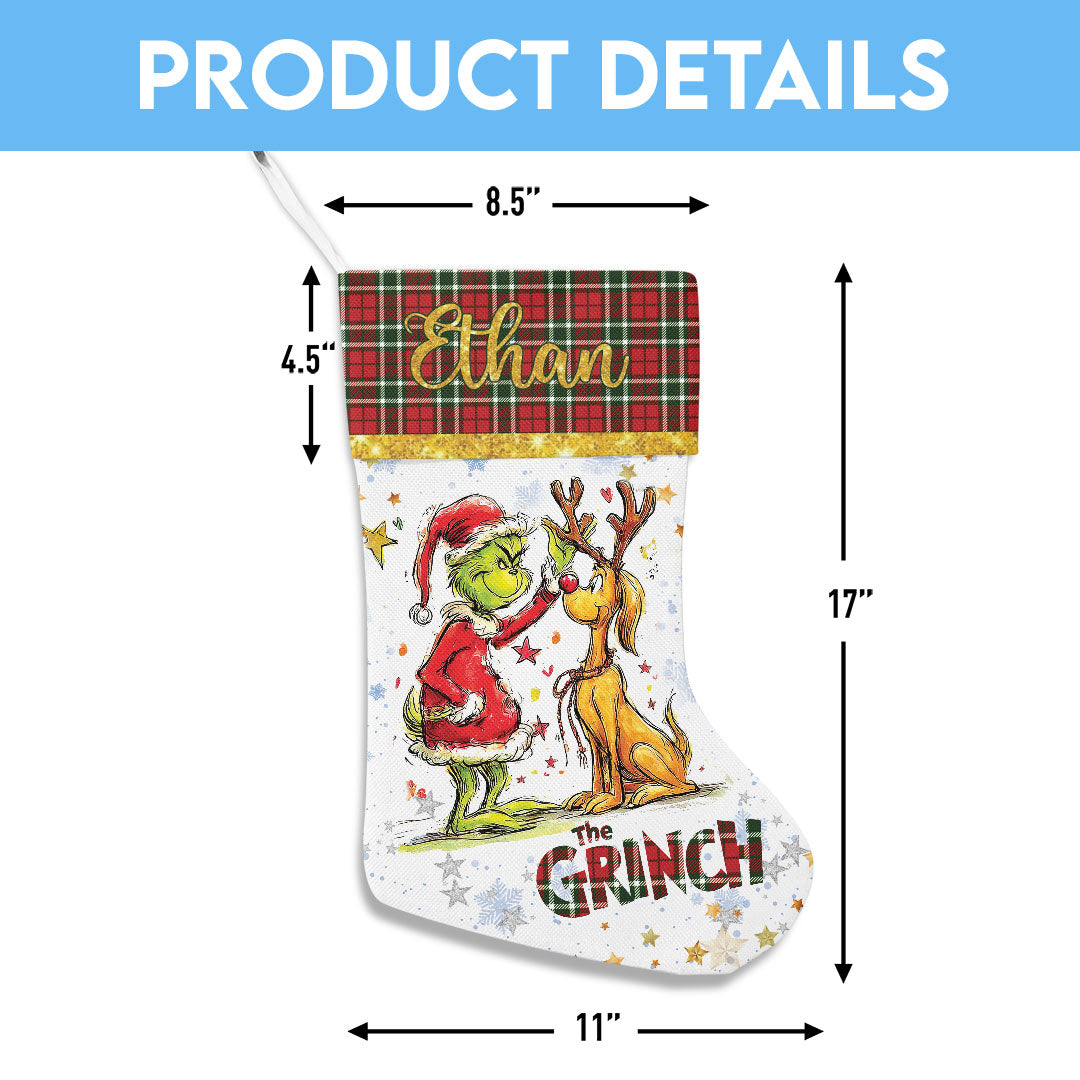 Personalized The Grinch Christmas Stocking – HOATT14098