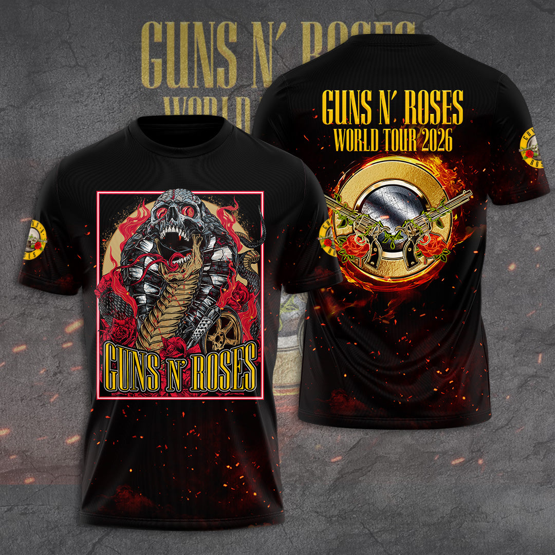 Guns N' Roses Tour 2026 3D Apparel – GNE6325