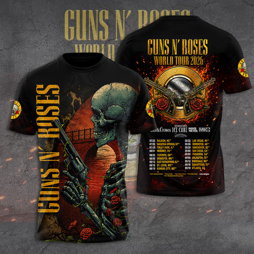 Guns N' Roses Tour 2026 3D Apparel – GNE8027