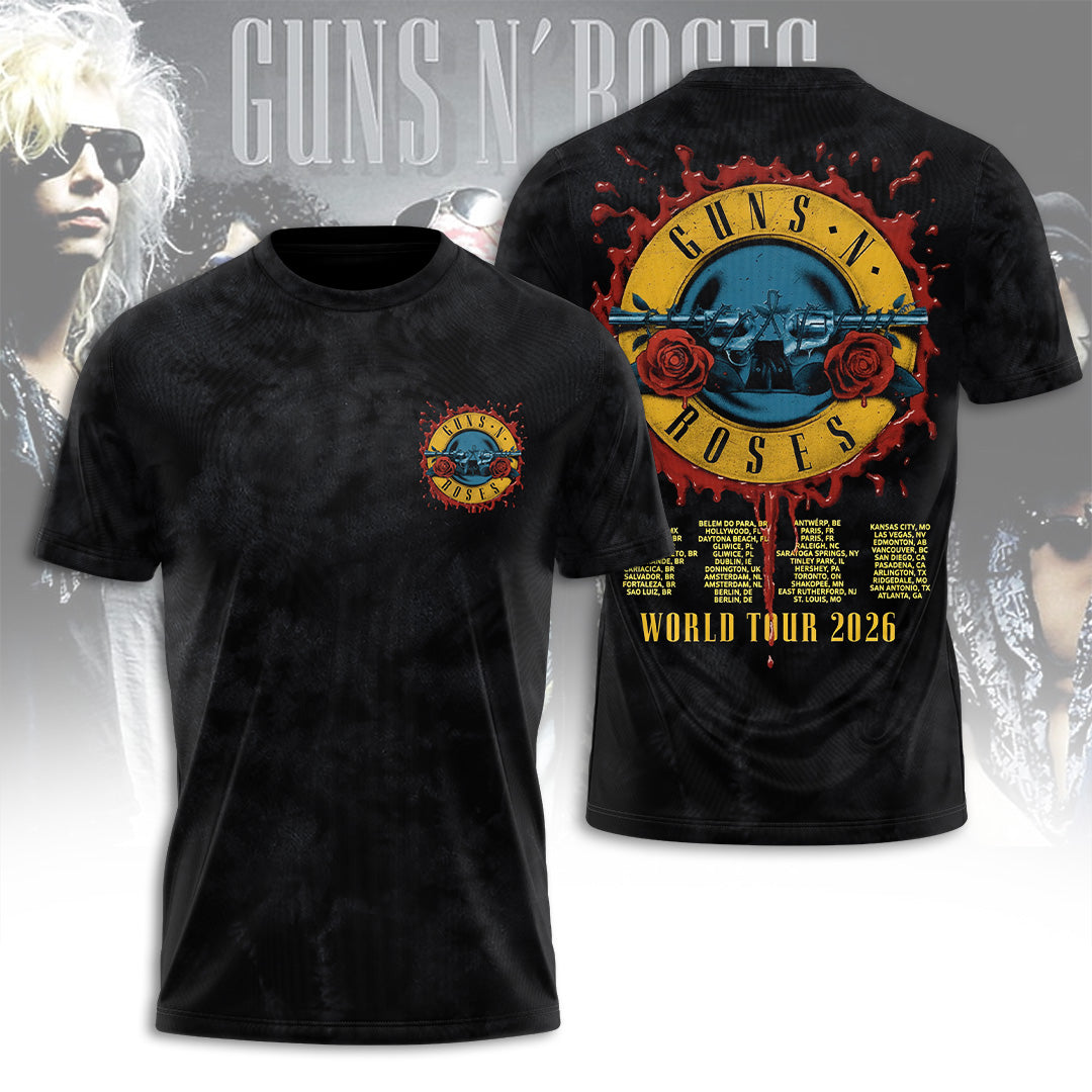 Guns N' Roses Tour 2026 3D Apparel – TANTN24299