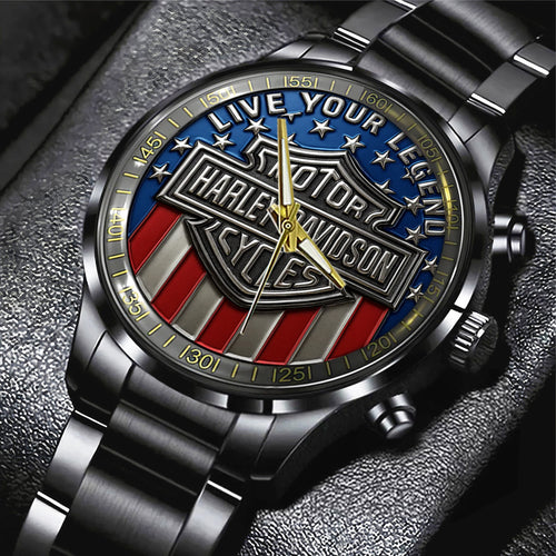 Harley Davidson Black Stainless Steel Watch – TMTHU985