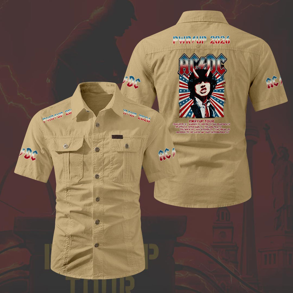 AC/DC World Tour 2026 2D Short Sleeve Mechanic Shirt – HOATT20166