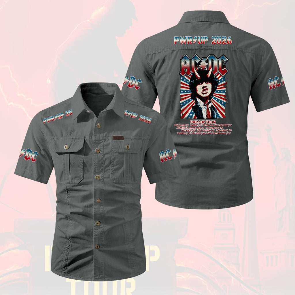 AC/DC World Tour 2026 2D Short Sleeve Mechanic Shirt – HOATT20166