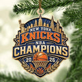 New York Knicks 2026 NBA Finals Champions Custom Shape 2-side Printed Acrylic Ornament – HOATT20913