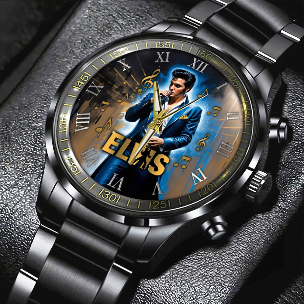 Elvis Presley Black Stainless Steel Watch – HOATT 5760