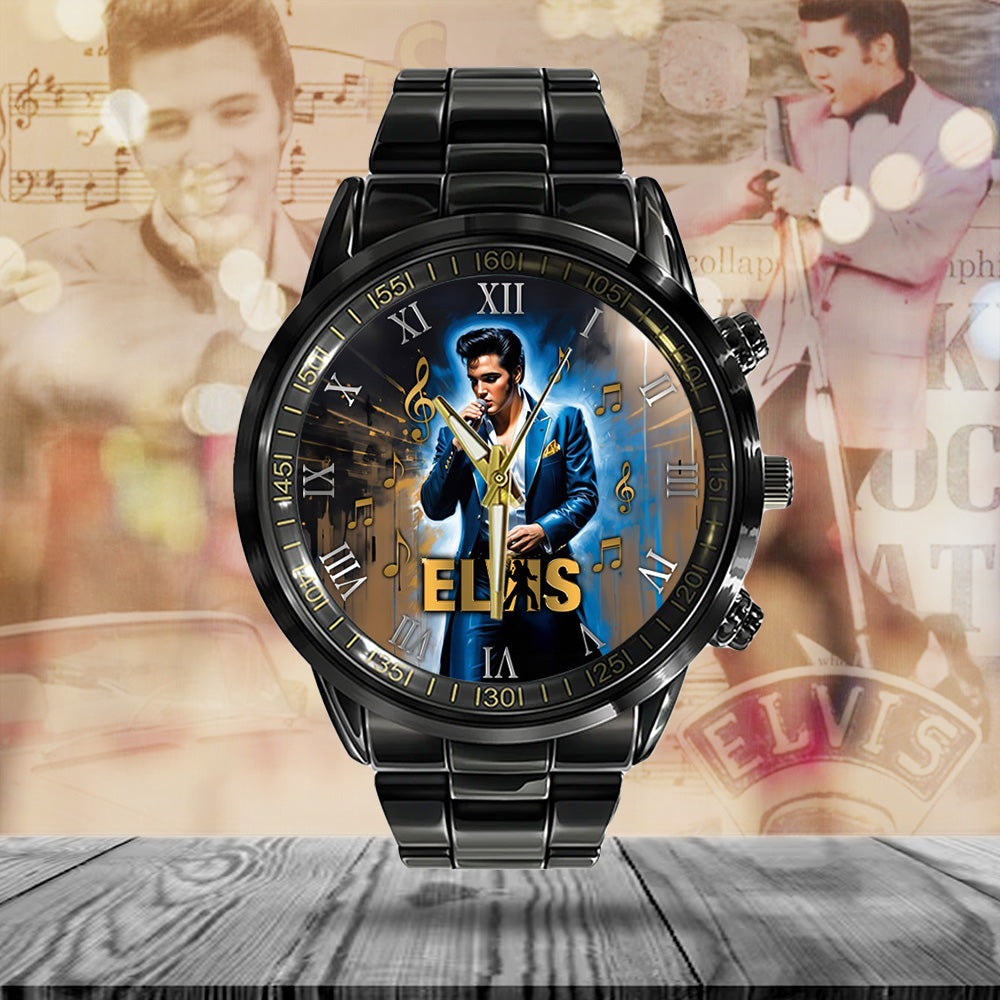 Elvis Presley Black Stainless Steel Watch – HOATT 5760