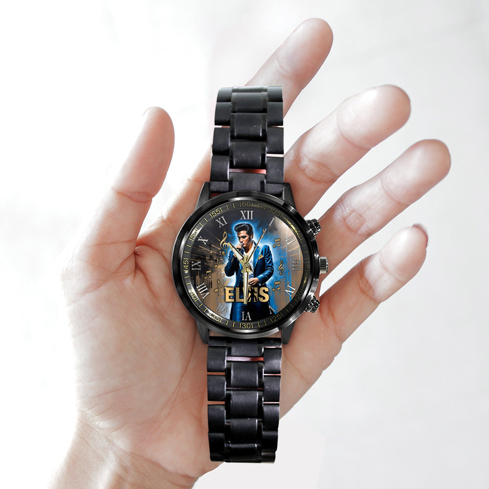 Elvis Presley Black Stainless Steel Watch – HOATT 5760