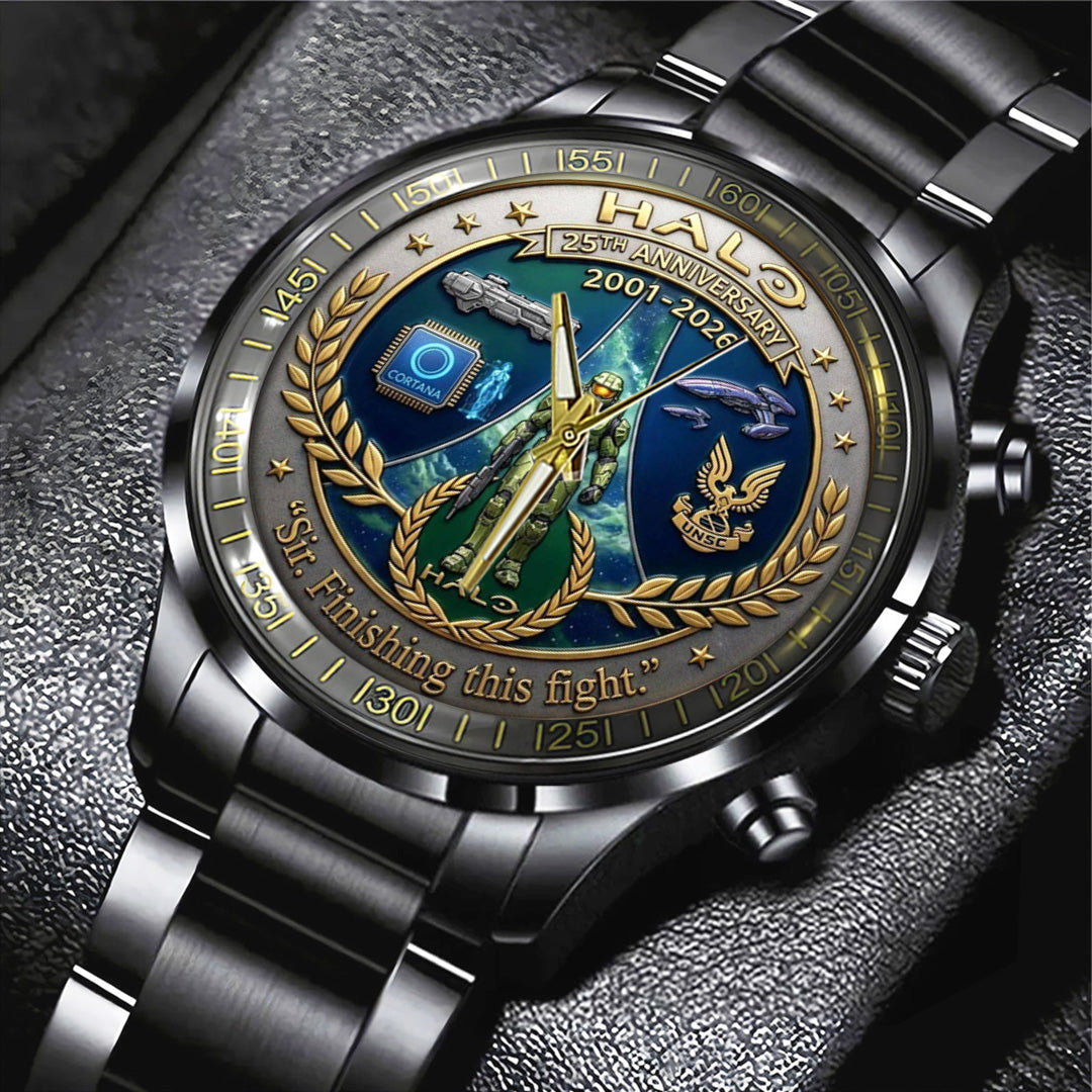 Halo 25th Anniversary Black Stainless Steel Watch – TANTN21699