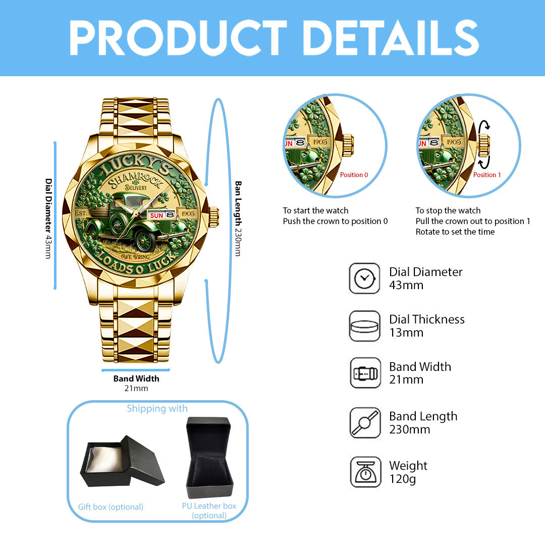 Happy St. Patrick's Day Alloy Luxury Quartz Watch – TANTN20185