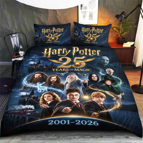 Harry Potter 25th Anniversary 3-Piece Duvet Bedding Set – TMTHU10014